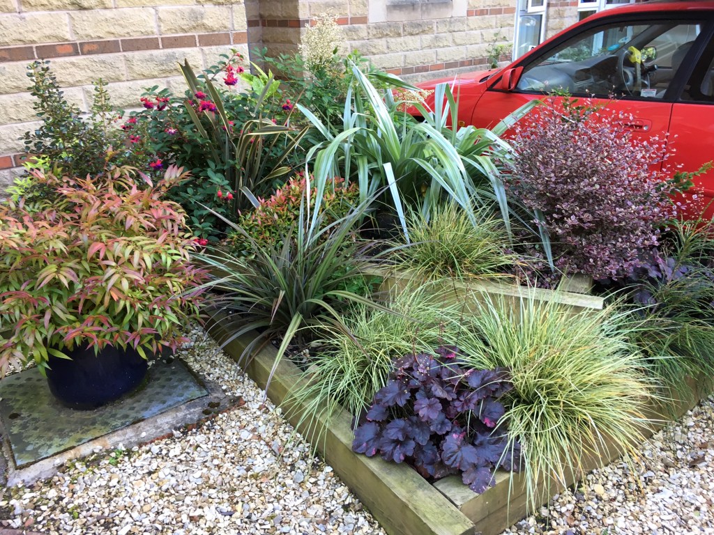 Garden blocks built for a retirement home in Bury. Results of a landscaping project.